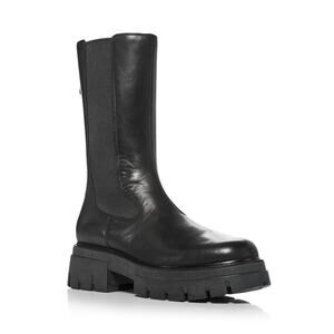 Ash 'Lennox' Mid Calf Chelsea Black Leather  Boots Size 6